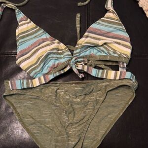 Tommy Bahama Striped Bikini - Green and Blue